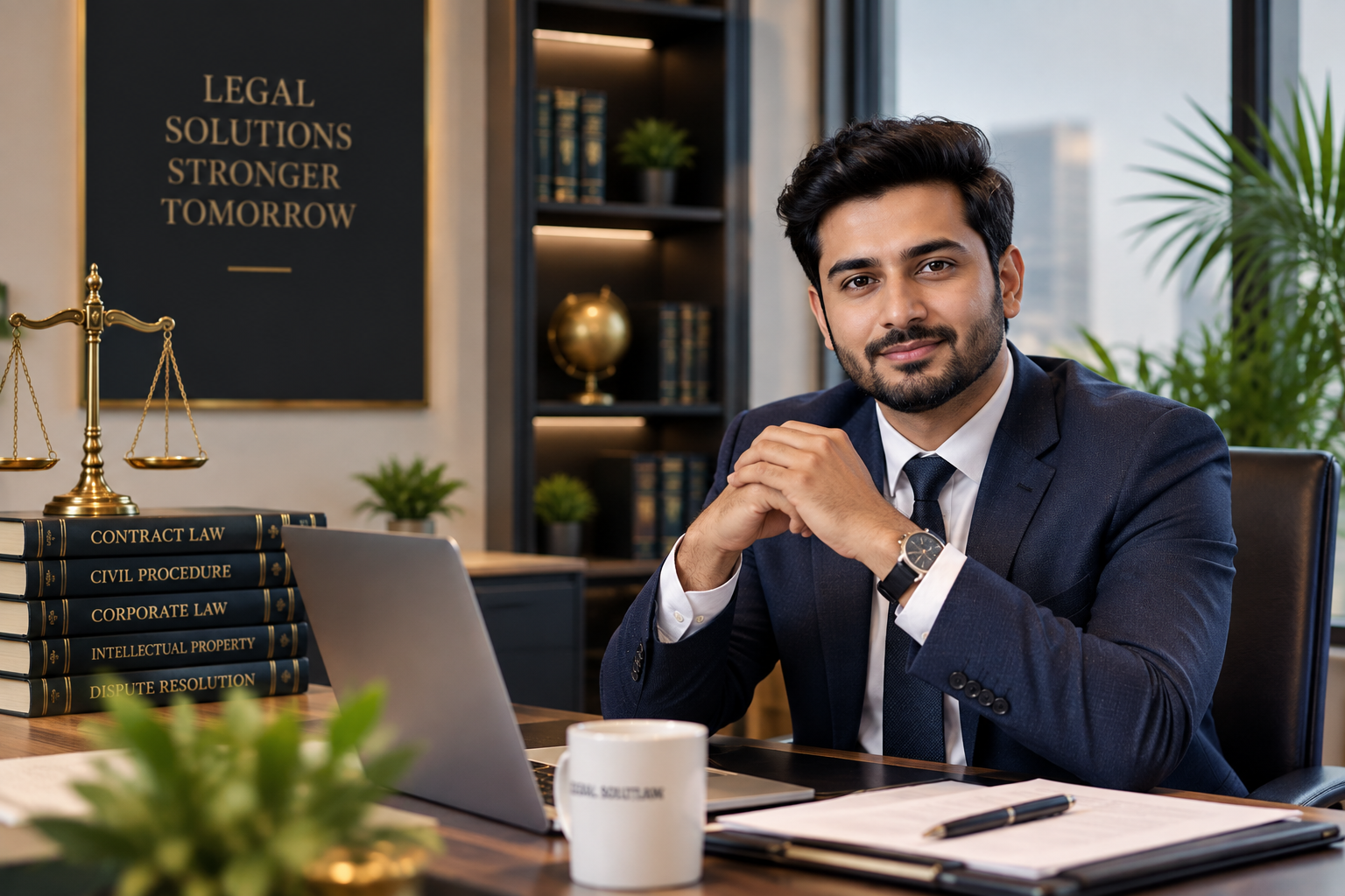 A consultant reviewing a client's matter directly with them